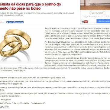 Especialista dá dicas para que o sonho do casamento não pese no bolso – ABC do ABC